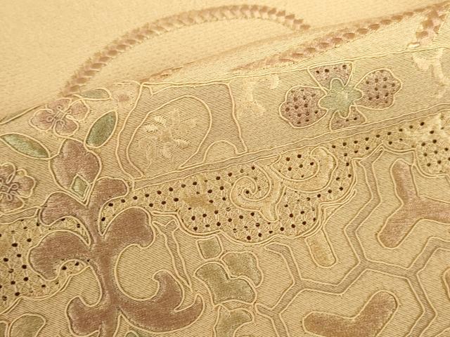 平和屋着物●中国三大刺繍 スワトウ刺繍 汕頭刺繍 総刺繍 訪問着 鳳凰更紗花文 正絹 逸品 DABI5371op