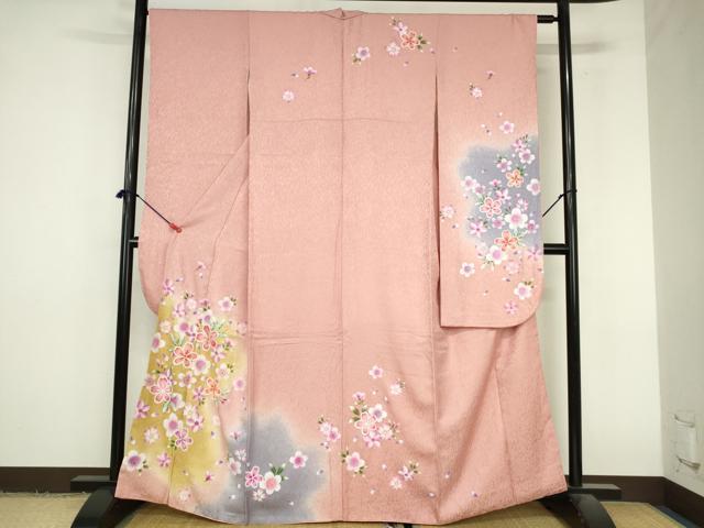 平和屋着物●豪華振袖 駒刺繍 舞桜 暈し染め 正絹 逸品 DABI5372op