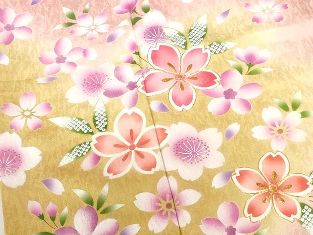 平和屋着物●豪華振袖 駒刺繍 舞桜 暈し染め 正絹 逸品 DABI5372op