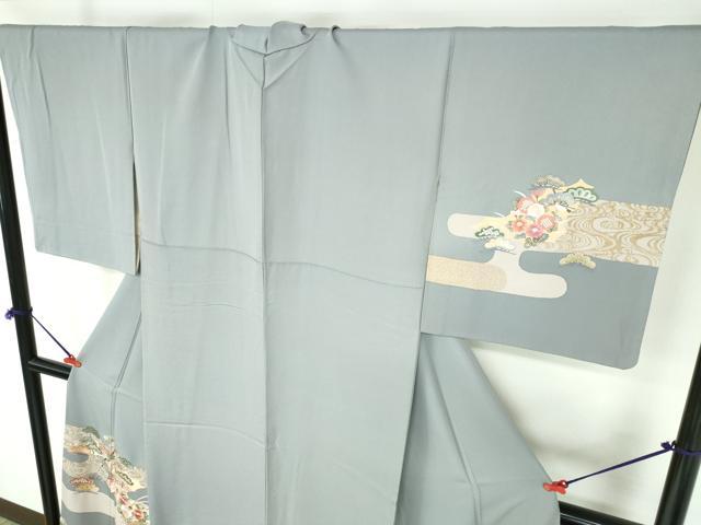 平和屋着物●訪問着 総刺繍 風景花松文 金彩 正絹 逸品 DABI5387op