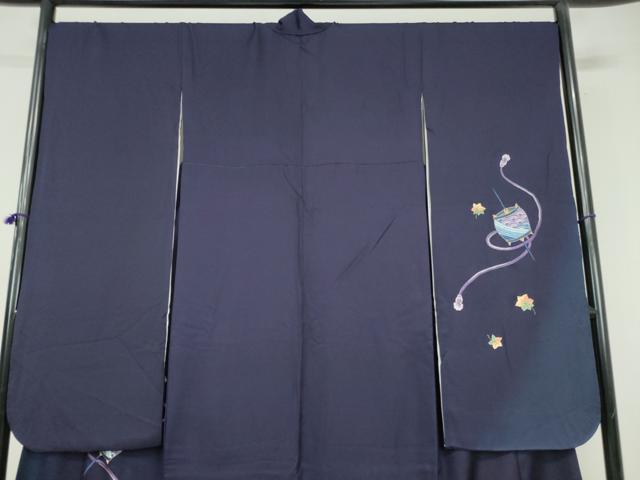 平和屋着物●豪華振袖 総刺繍 糸巻花文 暈し染め 金糸 正絹 逸品 DABI5389op