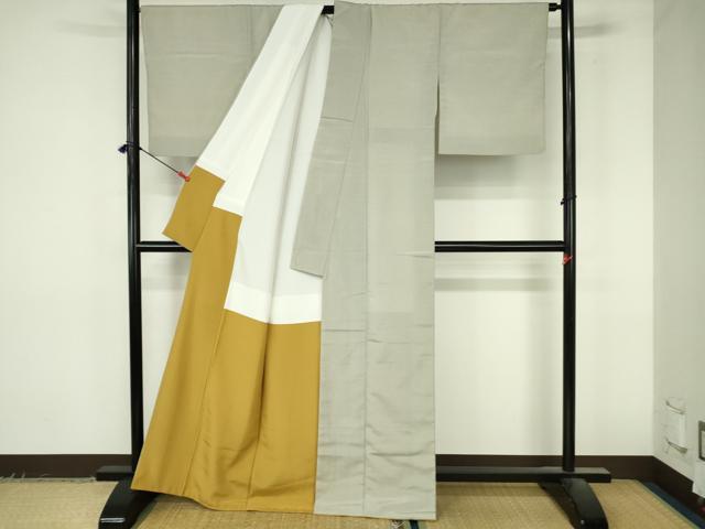 平和屋着物●本塩沢 やまだ織 絣文様 正絹 逸品 DABI5412op