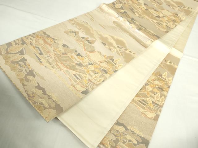 平和屋本店▼六通柄袋帯 平等院全景 純金二重箔 正絹 逸品 DABI5441op