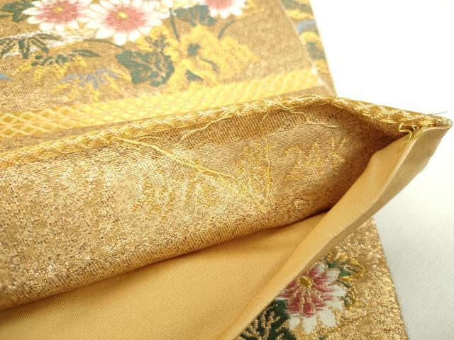 平和屋本店▼西陣 六通柄袋帯 唐織 花鳥屏風絵巻 妙金箔24K 正絹 逸品 DABI5452op