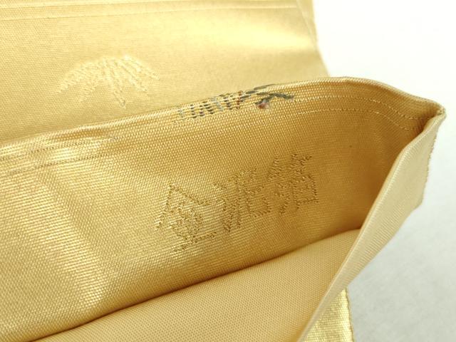平和屋本店●太鼓柄袋帯 唐織 孔雀絵文 金泥箔 本金箔 正絹 逸品 DABI5513op
