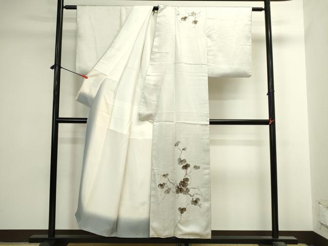 平和屋着物▼訪問着 作家物 手描き 南天蔦の葉文 金彩 正絹 逸品 DABI5527op