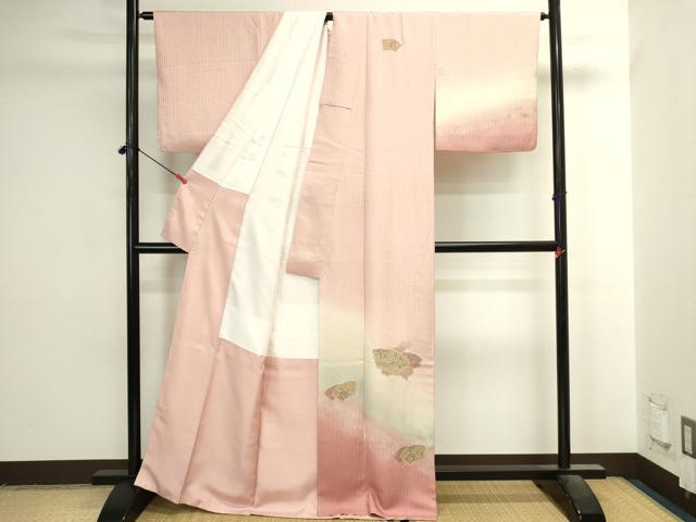 平和屋着物▼中国三大刺繍 スワトウ刺繍 汕頭刺繍 総刺繍 訪問着 地紙花文 暈し染め 金彩 正絹 逸品 DABI5531op