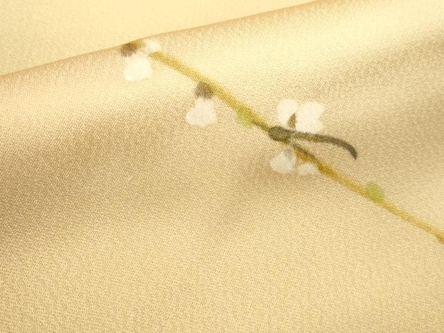 平和屋着物▼上質な小紋 手描き 枝花 暈し染め 正絹 逸品 DABI5535op