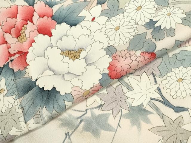 平和屋着物▼訪問着 花車文 暈し染め 正絹 逸品 DABI5539op