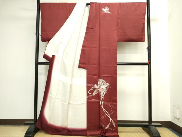 平和屋着物▼中国三大刺繍 相良刺繍 総刺繍 訪問着 扇面花文 正絹 逸品 DABI5542op