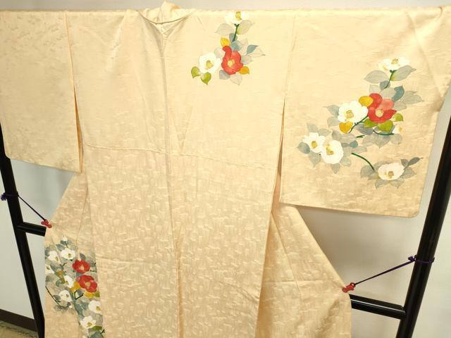 平和屋着物▼訪問着 手描き 枝花 正絹 逸品 DABI5546op