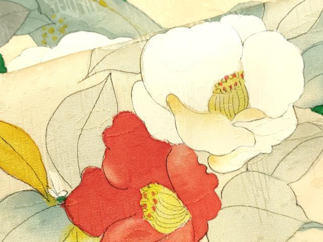 平和屋着物▼訪問着 手描き 枝花 正絹 逸品 DABI5546op