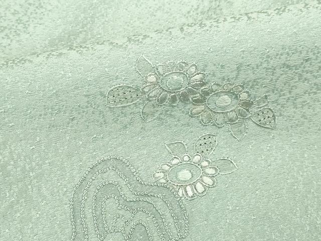 平和屋着物●中国三大刺繍 スワトウ刺繍 汕頭刺繍 総刺繍 訪問着 風景花松文 金糸 正絹 逸品 DABI5547op