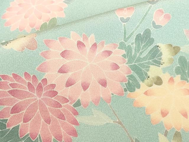 平和屋着物●十日町友禅 女流作家 遠田藤舟 訪問着 草花 暈し染め 正絹 逸品 未使用 DABI5566op