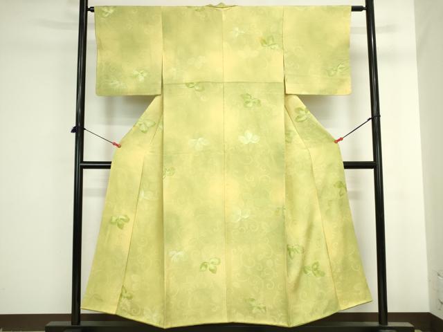 平和屋着物●上質な小紋 地紋起こし 桐唐草 暈し染め 正絹 逸品 DABI5573op
