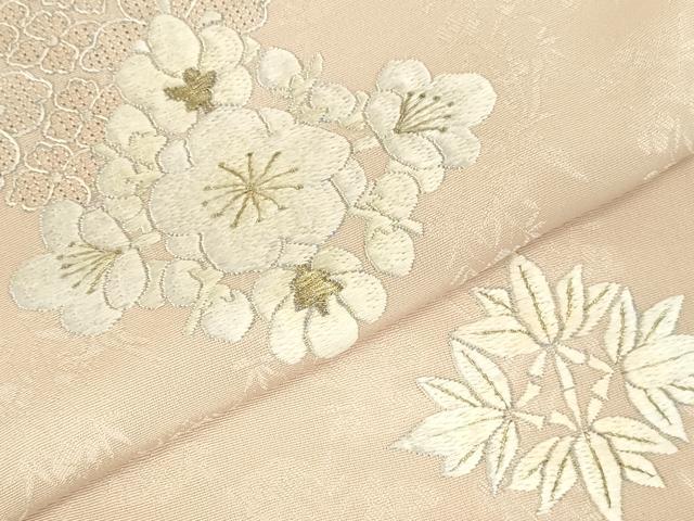 平和屋着物●中国三大刺繍 スワトウ刺繍 汕頭刺繍 総刺繍 訪問着 花菱文 正絹 逸品 DABI5586op