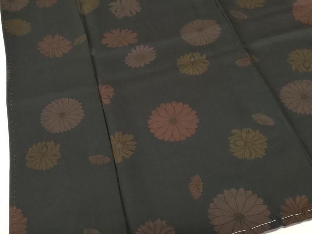 平和屋着物●上質な小紋 舞花 黒地 正絹 逸品 未使用 DABI5601op