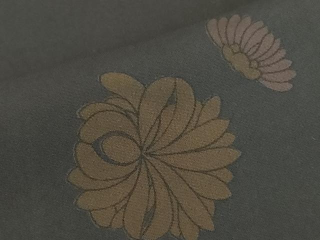 平和屋着物●上質な小紋 舞花 黒地 正絹 逸品 未使用 DABI5601op