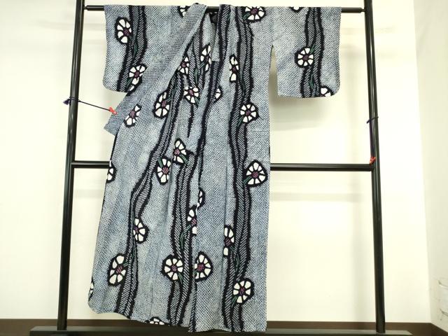 平和屋着物∴夏物 浴衣 有松鳴海絞り 舞花 綿 逸品 DABI5633op