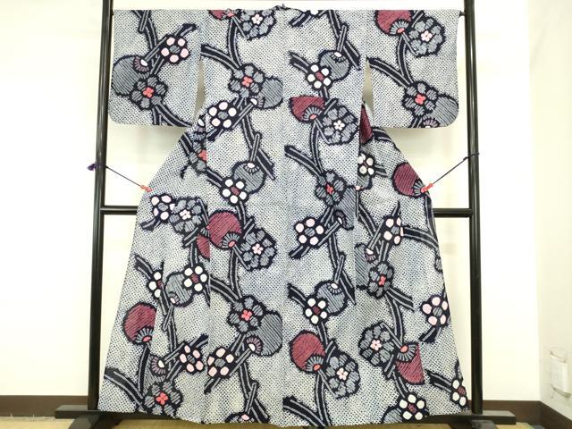 平和屋着物∴夏物 浴衣 有松鳴海絞り 団扇 うちわ 舞花 綿 逸品 DABI5642op