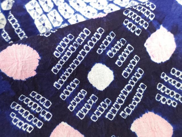 平和屋着物∴夏物 浴衣 有松鳴海絞り 花唐草文 綿 逸品 DABI5650op
