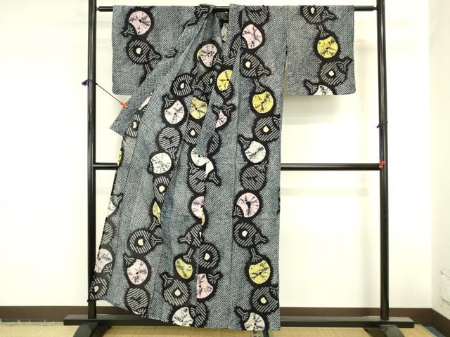平和屋着物∴夏物 浴衣 有松鳴海絞り 団扇 うちわ 綿 逸品 DABI5667op