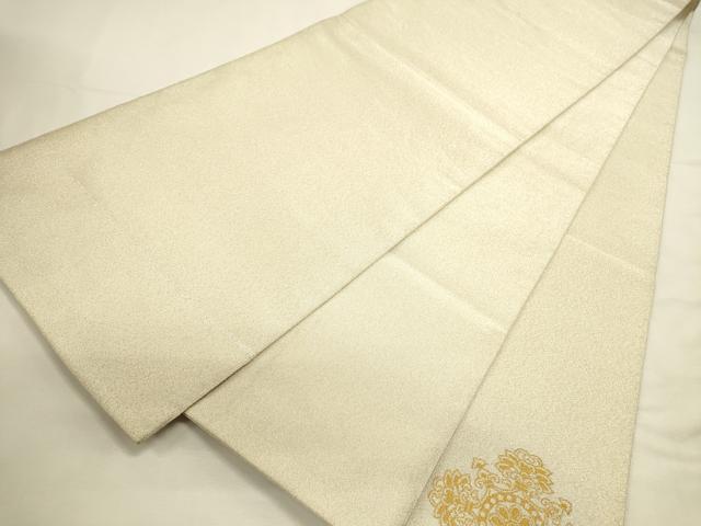 平和屋本店▼太鼓柄袋帯 綴れ 動物花丸文 本金糸24K 正絹 逸品 DABI5700op
