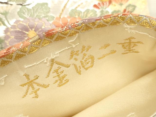 平和屋本店▼六通柄袋帯 唐織 桃山宝華松文 本金箔二重 正絹 逸品 DABI5706op