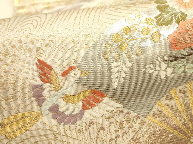 平和屋本店▼六通柄袋帯 唐織 桃山宝華松文 本金箔二重 正絹 逸品 DABI5706op