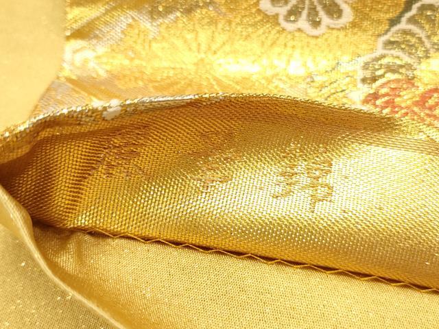 平和屋本店▼六通柄袋帯 唐織 鳳凰花文 麗華錦 本金箔 正絹 逸品 DABI5708op