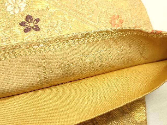 平和屋本店▼六通柄袋帯 唐織 正倉院裂取文 本金二丁箔 正絹 逸品 DABI5713op