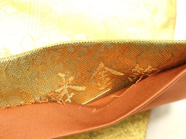平和屋本店▼六通柄袋帯 艶飾箔 鳳凰花丸文 本金箔 正絹 逸品 DABI5720op