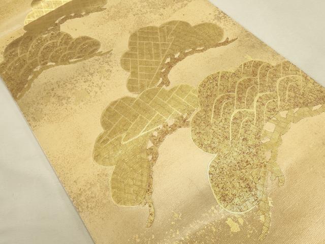 平和屋本店▼太鼓柄袋帯 松 本金 金彩 正絹 逸品 未使用 DABI5722op