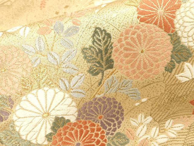平和屋本店▼六通柄袋帯 唐織 能繍小袖 本金二重箔 正絹 逸品 DABI5746op