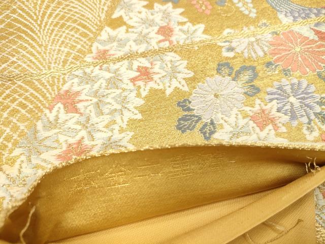 平和屋本店▼六通柄袋帯 唐織 鳳凰花文 本金二重箔 正絹 逸品 DABI5784op