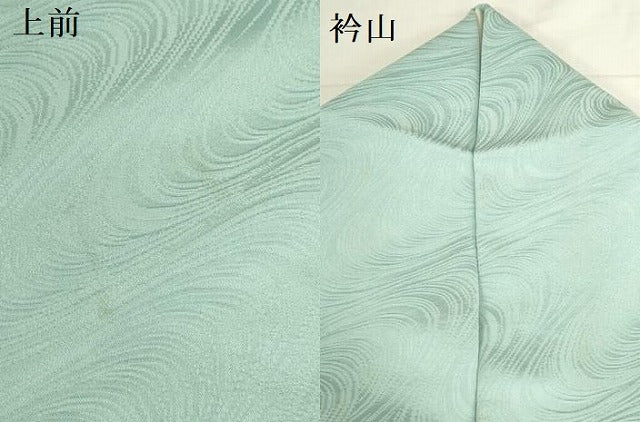 平和屋着物●上質な色無地 流水地紋 白藍色 正絹 逸品 DABI5865op