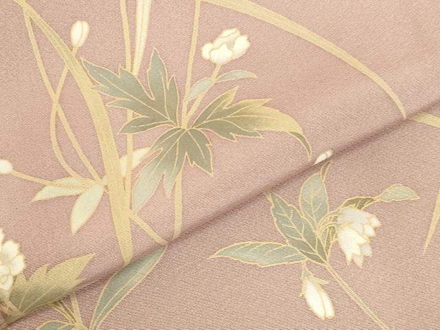 平和屋着物●訪問着 草花 正絹 逸品 DABI5867op