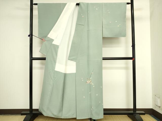 平和屋着物●本加賀友禅作家 柿本市郎 訪問着 南天文 正絹 逸品 未使用 DABI5878op