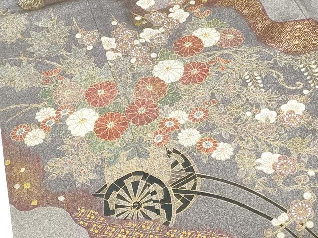 平和屋着物●京友禅の第一人者 松井青々 訪問着 道長花車文 金彩 正絹 逸品 DABI5887op