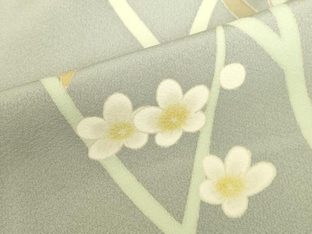 平和屋着物●本加賀友禅作家 岡崎重雄 訪問着 枝に小鳥 草花文 暈し染め 正絹 逸品 DABI5899op