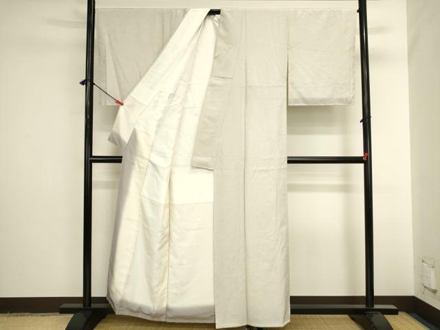 平和屋着物●上質な小紋 立波文 銀彩 正絹 逸品 未使用 DABI5921op