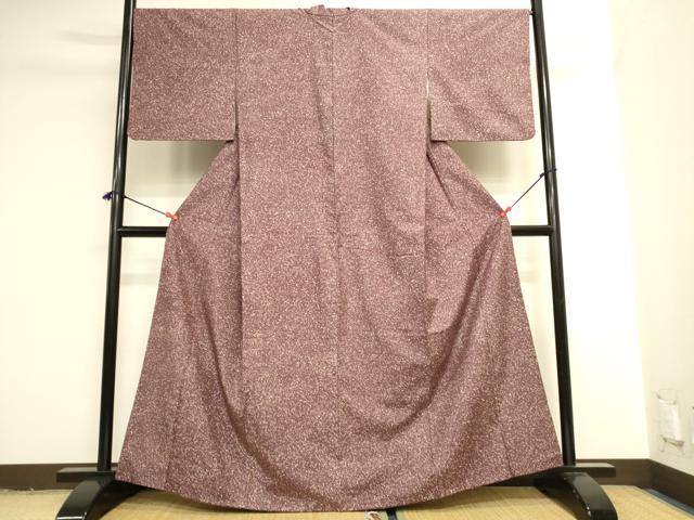 平和屋着物●上質な小紋 紬地 霞文 正絹 逸品 DABI5926op