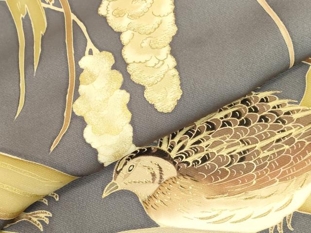 平和屋着物●豪華色留袖 花鳥文 金彩 正絹 逸品 DABI5930op