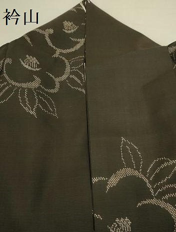 平和屋着物●本場大島紬 7マルキ 地空き 椿 正絹 逸品 DABI5936op