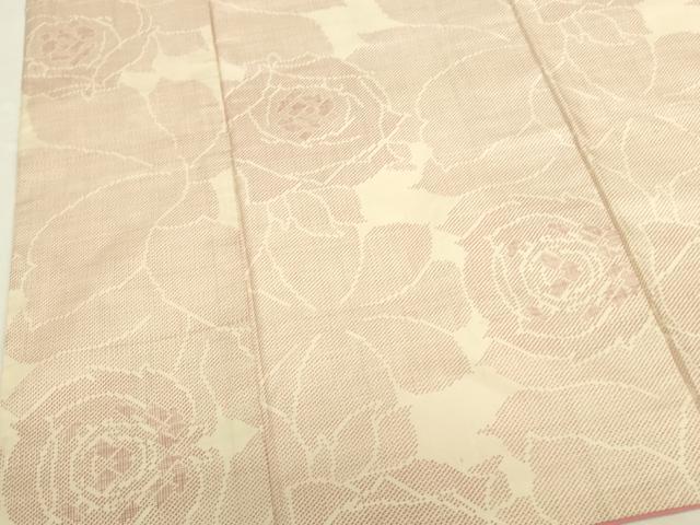 平和屋着物●本場大島紬 白大島 7マルキ 薔薇 バラ 正絹 逸品 DABI5937op