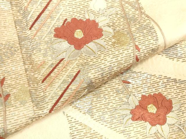 平和屋着物●訪問着 刺繍 草花文 金彩 正絹 逸品 DABI5942op