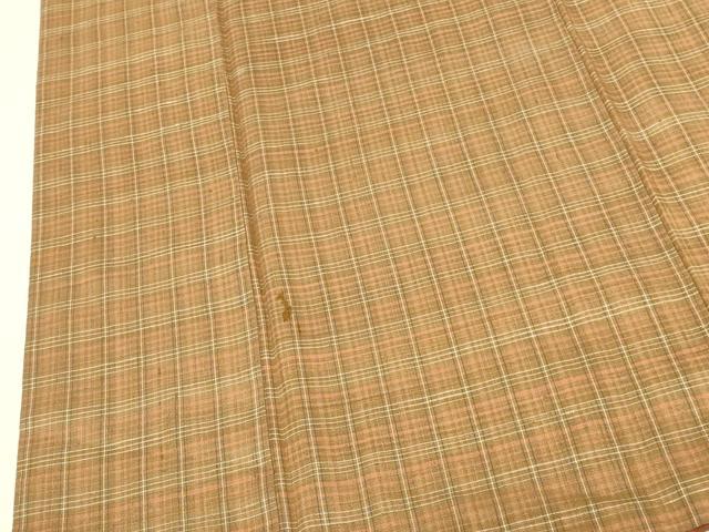 平和屋着物●上質な紬 格子 正絹 逸品 DABI5951op