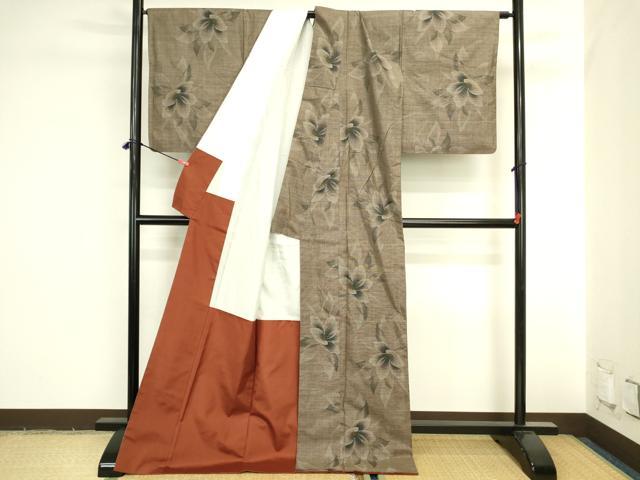 平和屋着物●本場大島紬 9マルキ 舞花 ロング丈 正絹 逸品 DABI5953op