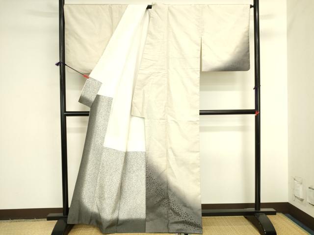 平和屋着物●本場染大島紬 訪問着 霞文 暈し染め 正絹 逸品 DABI5955op