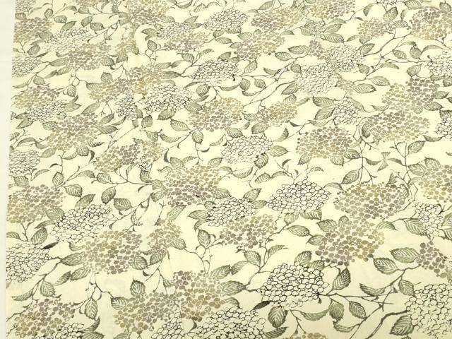 平和屋着物●上質な小紋 型染 紫陽花 アジサイ 鬼しぼ縮緬 大丸扱い 正絹 逸品 DABI5963op